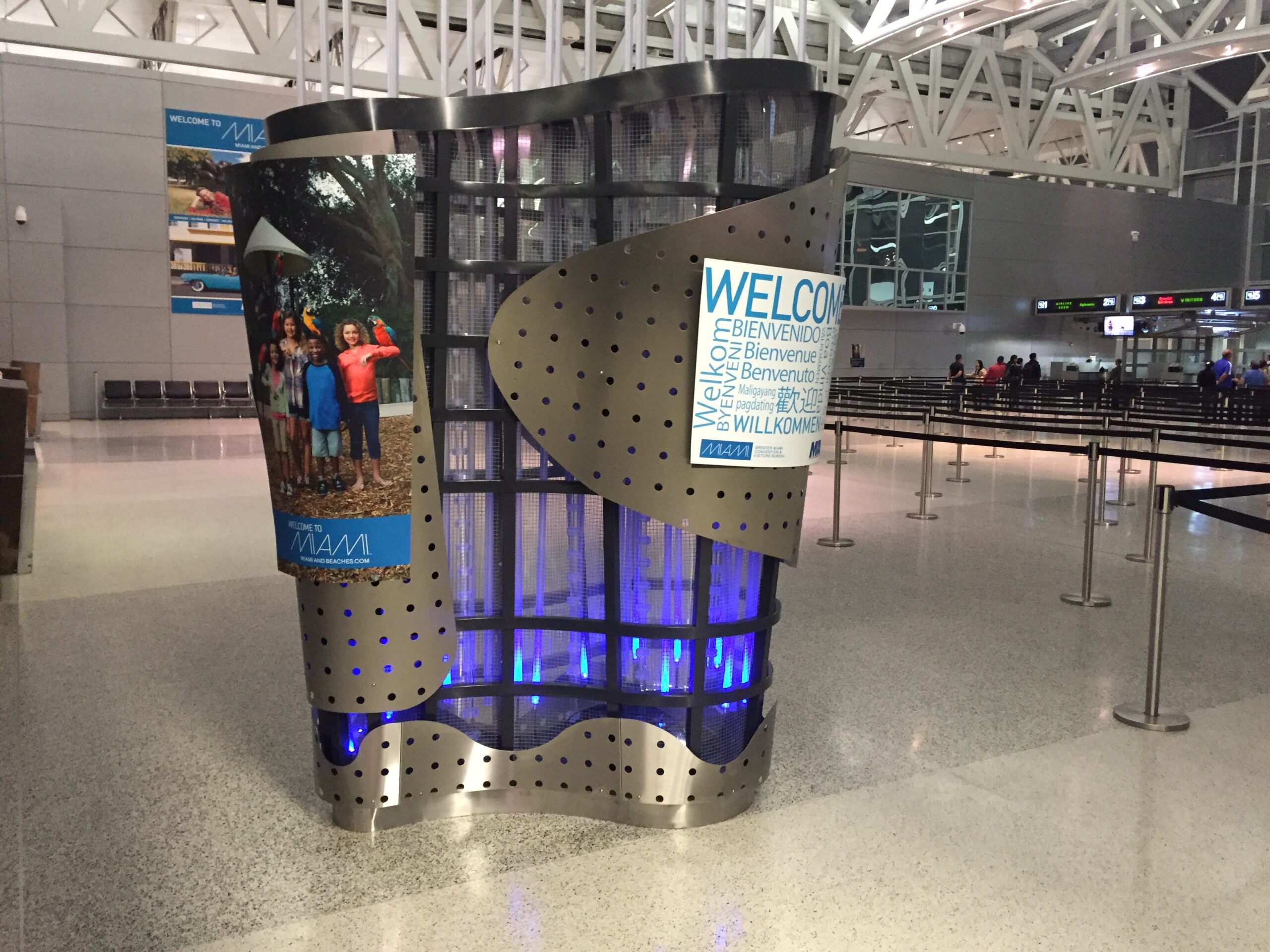 Miami Airport Illuminated Column completed by Eastern Signs