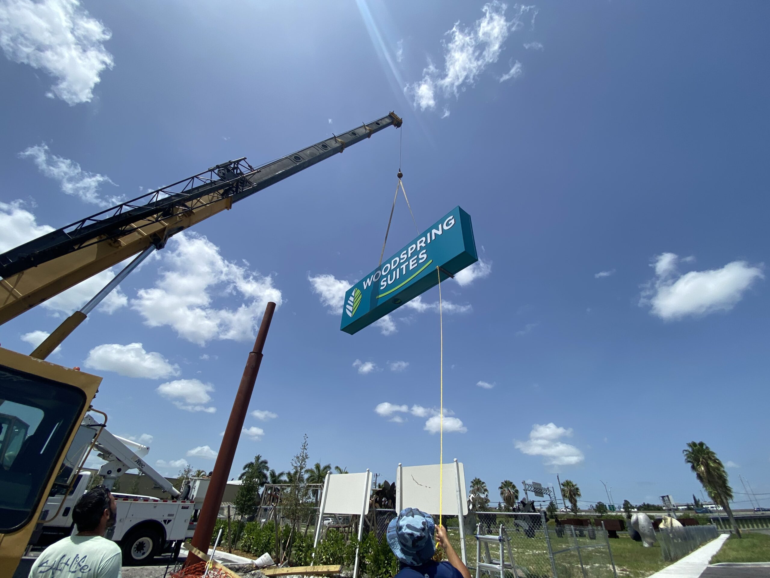 Overhead Sign Installation completed by Eastern Signs